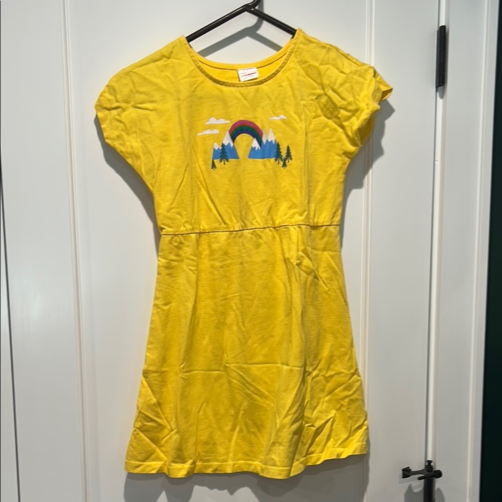 Hanna Andersson yellow cotton dress size 8